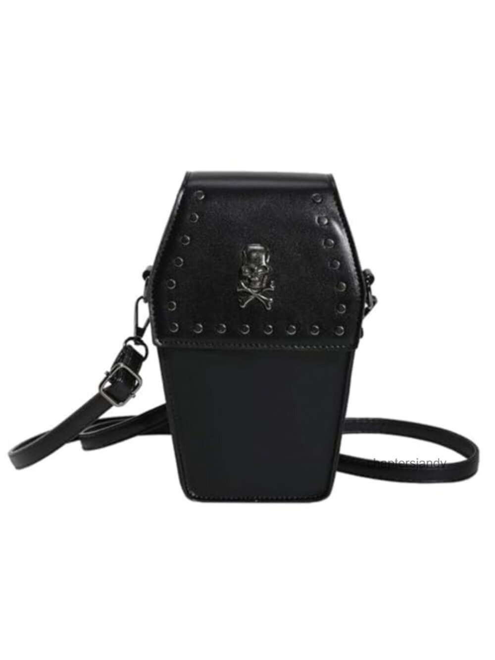 Goth Coffin Crossbody Bag Skull Chain Halloween Purse Small Clutch